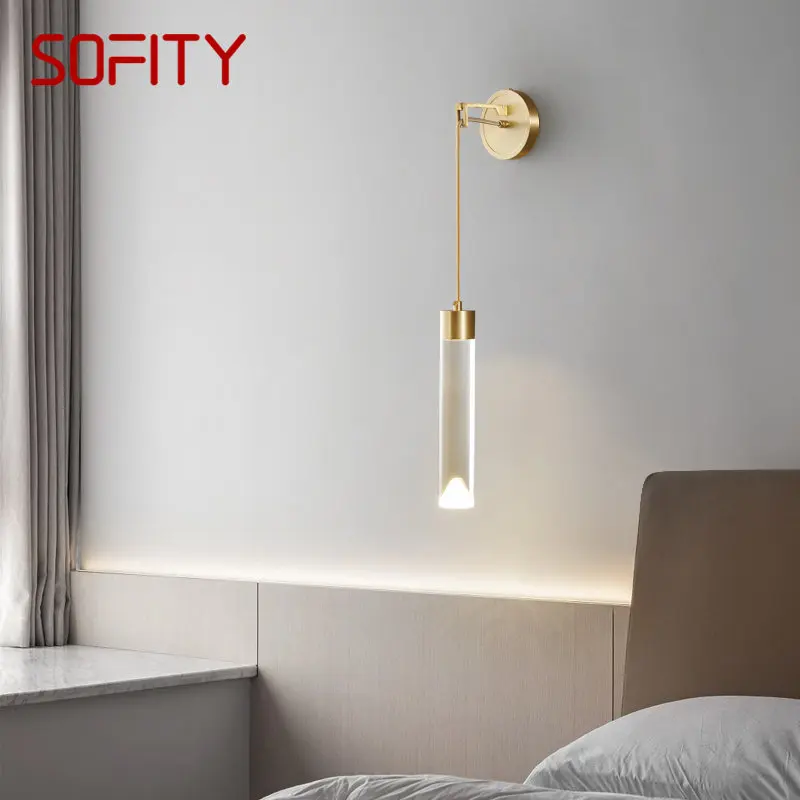 

BUNNY Modern Gold Brass Wall Lamp LED 3 Colors Vintage Creative Sconce Light for Home Bed Room Decor