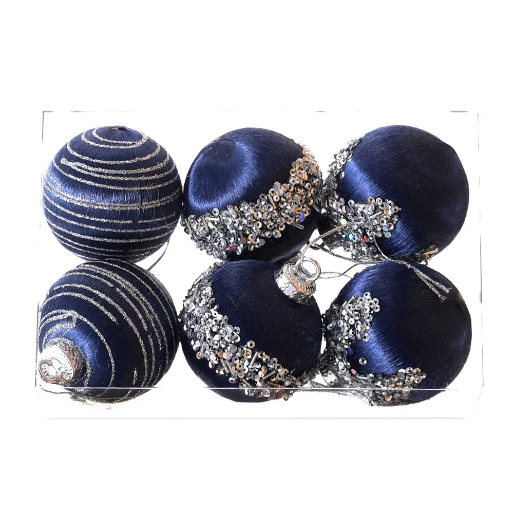 

Рождественские шары из шелка 6 см, 8 см