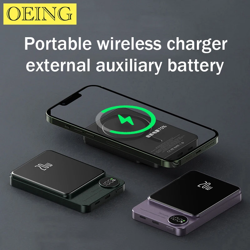 New 10000mAh Macsafe Power Bank 15W Magnetic Wireless Fast Charger For iphone 12 13 14 14Pro Max External Auxiliary Battery Pack