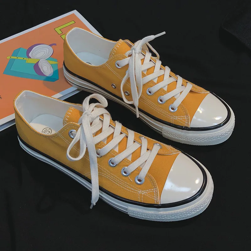 Vulcanized Shoes Women Summer Canvas Shoes Classic Retro 1970s Replica Canvas Shoes Female Low Help Breathable Sneakers Women