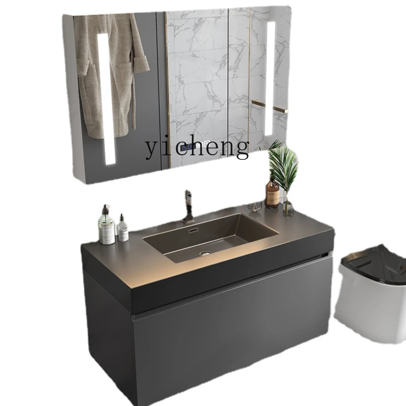 

YY Simple Modern Stone Plate Integrated Bathroom Cabinet Combination Bathroom Table Wash Basin