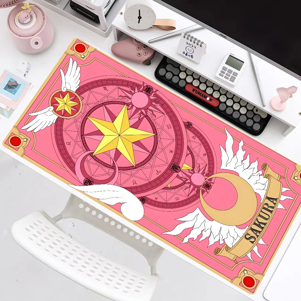 Большой утолщенный коврик для мыши с аниме Cardcaptor Sakura Design Размер XXL игровой