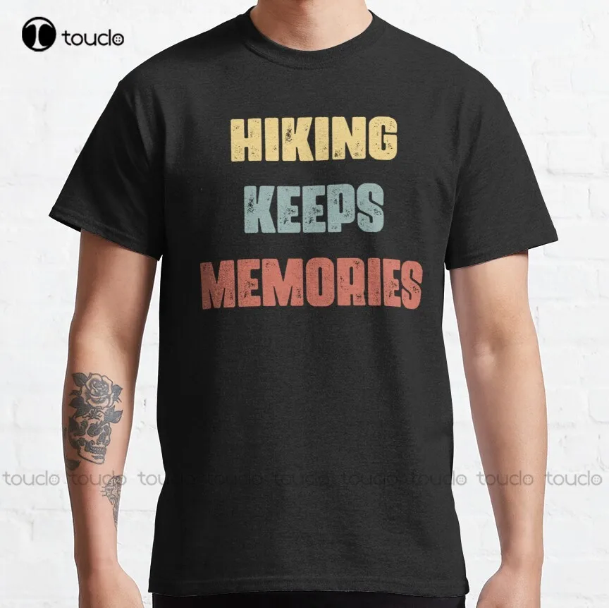 

Hiking Keeps Memories Classic T-Shirt Red Shirts For Women Fashion Creative Leisure Funny Harajuku T-Shirt All Seasons Unisex
