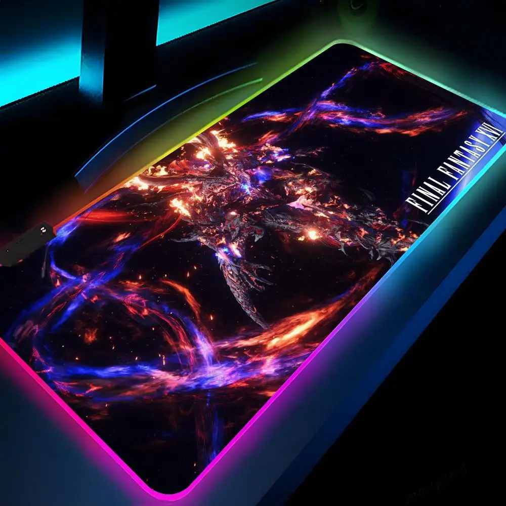 Final Fantasy XVI Музыкальный коврик для мыши Gaming LED 700x300 Коврик Mousemats Настольные коврики