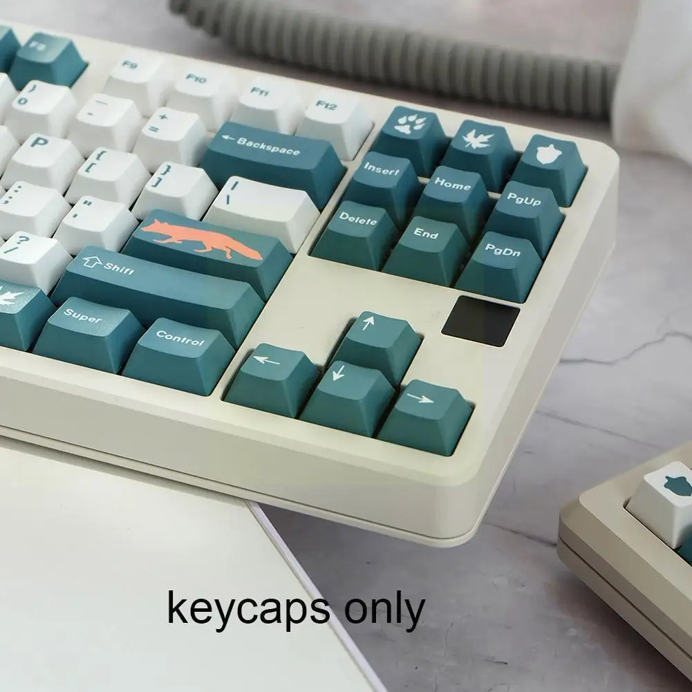 

142s For Gmk Fox Caps Pbt Dye-sublimation Mechanical Board Cap Profile Kep Cap Board Decoration Accessory L3n6