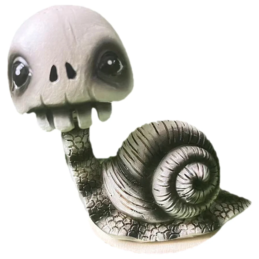

Gothic Snail Statue Figurine Resin Statues Halloween Supplies Landscape Ornament Micro