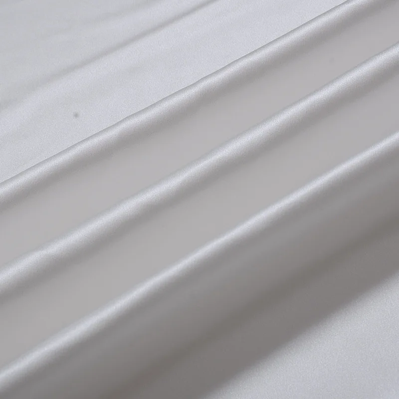 

Плотная шелковая креп-ткань 114 см шириной 30 мм для лета и весны, платье, рубашка, одежда, чонсам, белая однотонная ткань H048