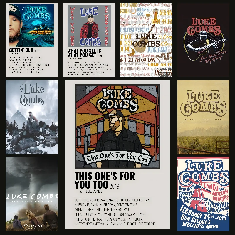 Певец Люк Гребцы Плакат Самоклеящаяся художественная водонепроницаемая