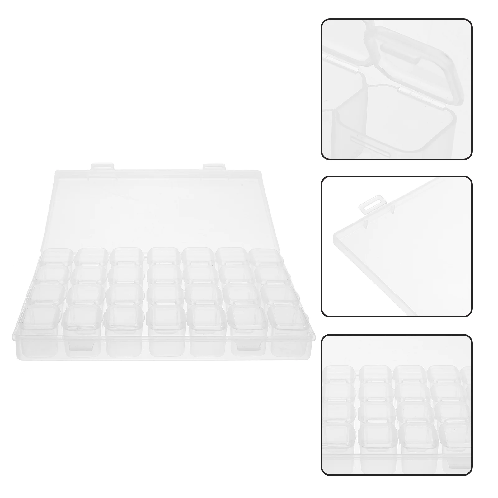 

Rice Bead Storage Box Beads Container Pearl Organizers Small Item Jewelry Case Nail Jewels Plastic