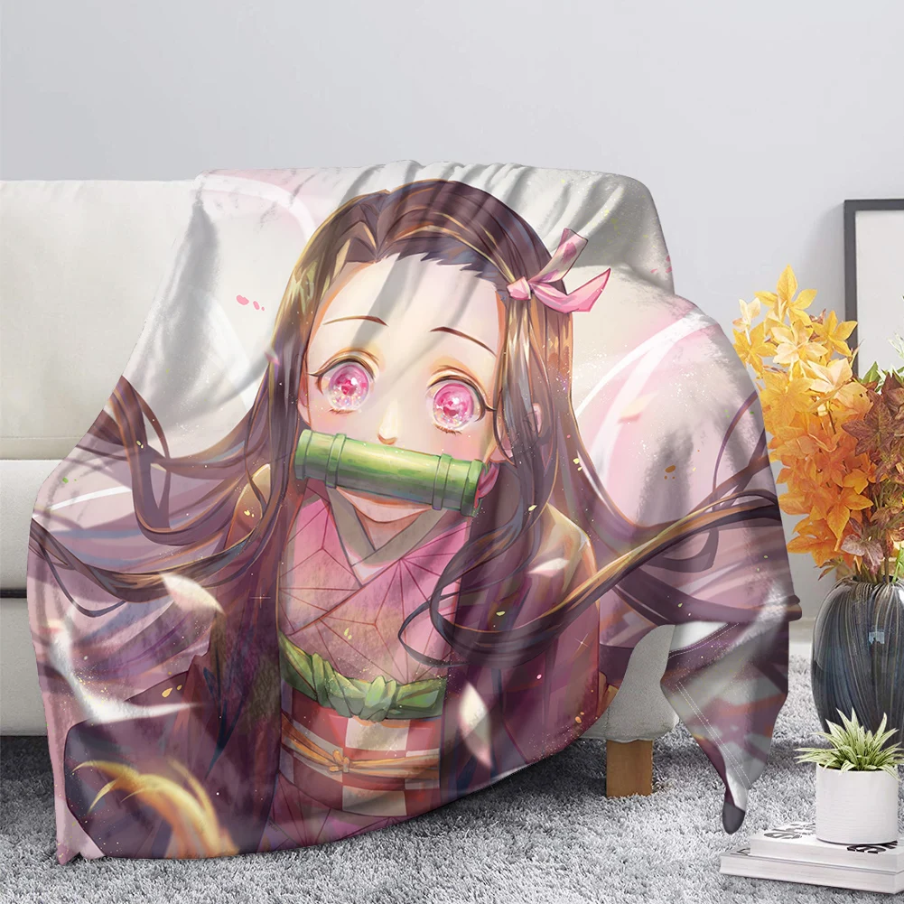 

Фланелевое Одеяло с 3D рисунком, декоративное покрывало в стиле аниме для дома, с изображением рассекающего демонов, флисовые одеяла для дет...