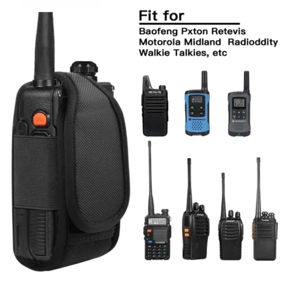 

1680D Nylon Tactical Molle Radio Walkie Talkie Pouch Waist Bag Holder Pocket Portable Interphone Holster Carry Bag for Hunting C