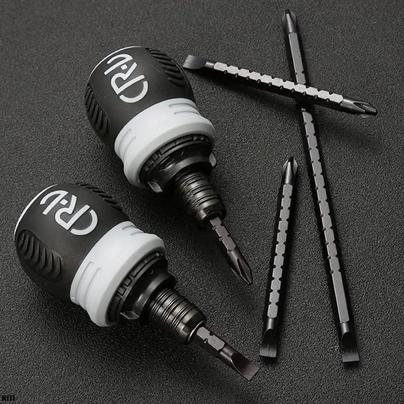 Выдвижная двухцелевая храповая Отвертка CRV высококачественные стальные