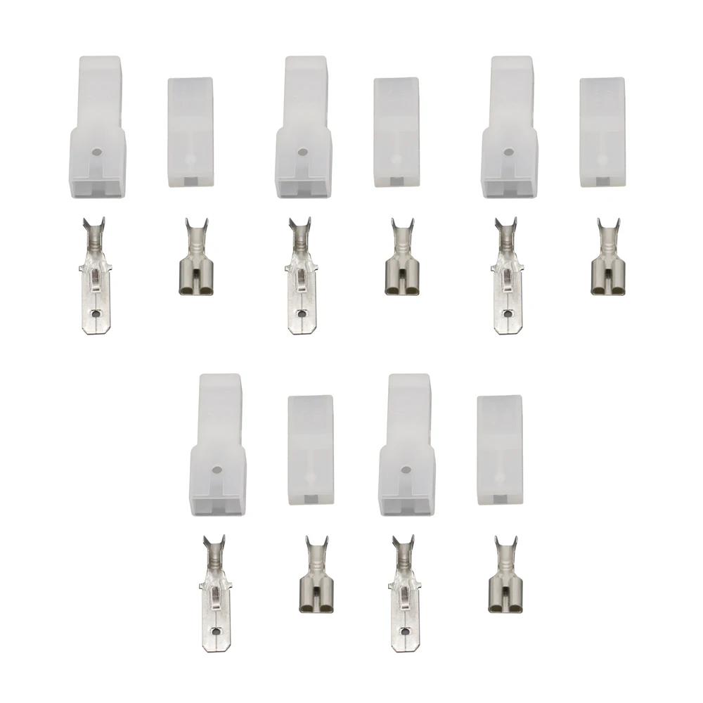 5 комплектов, 1 контактный автомобильный коннектор серии 6,3, белый пластиковый автомобильный коннектор, прямоугольный с клеммой DJ7018-6.3-11/21 1 P