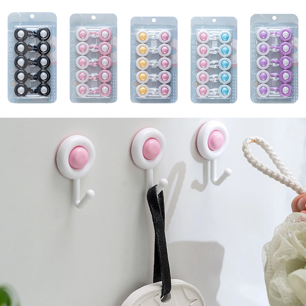 

10 шт., настенные крючки для полотенец, без сверления