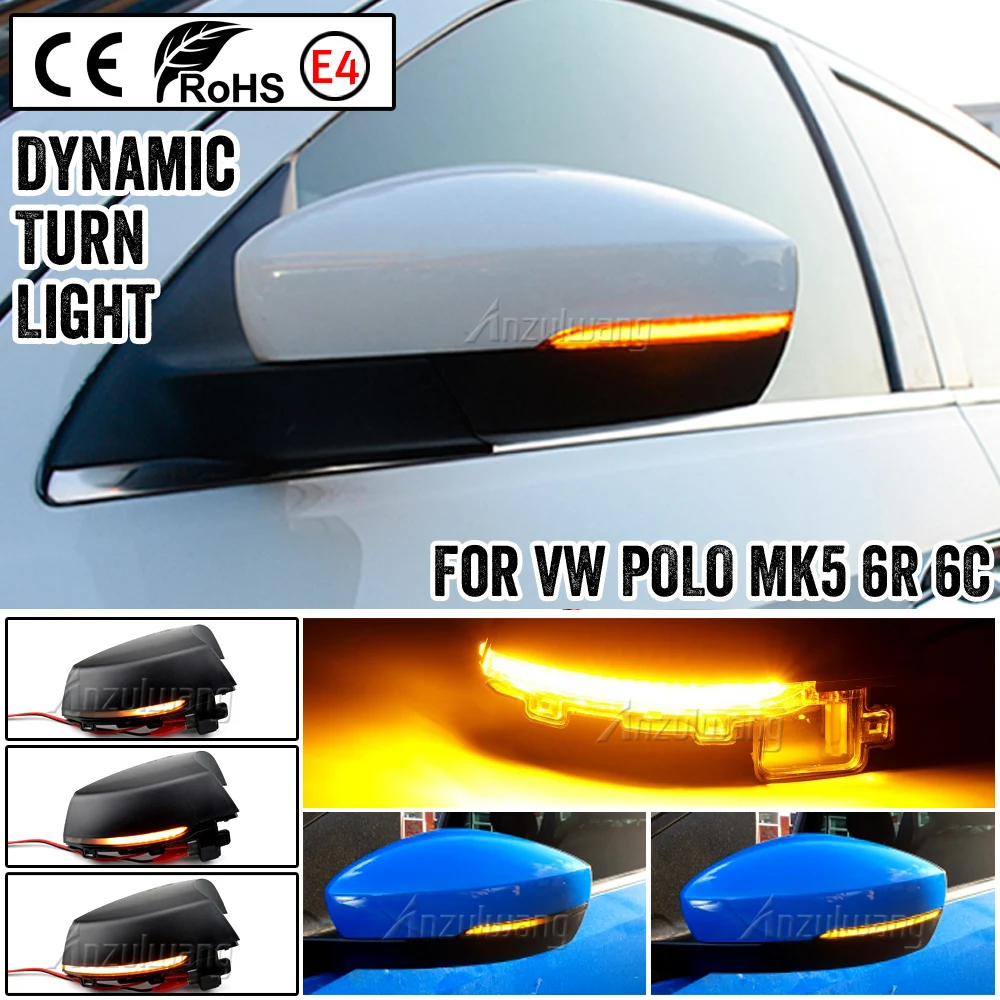 

2 шт., светодиодный индикатор поворота для Volkswagen VW Polo MK5 6R 6C