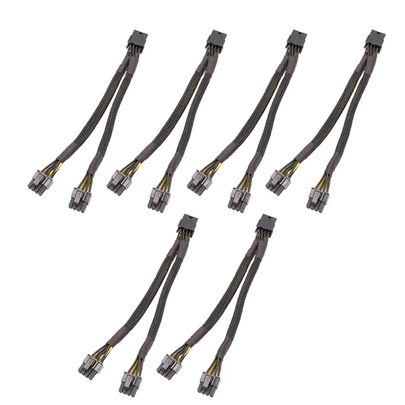 

8 Pin PCI-E PCI Express Graphics Video Card GPU VGA 8 Pin Female To Dual GPU 8(6+2 ) Pin Male Sleeved 8Pin Splitter 25CM