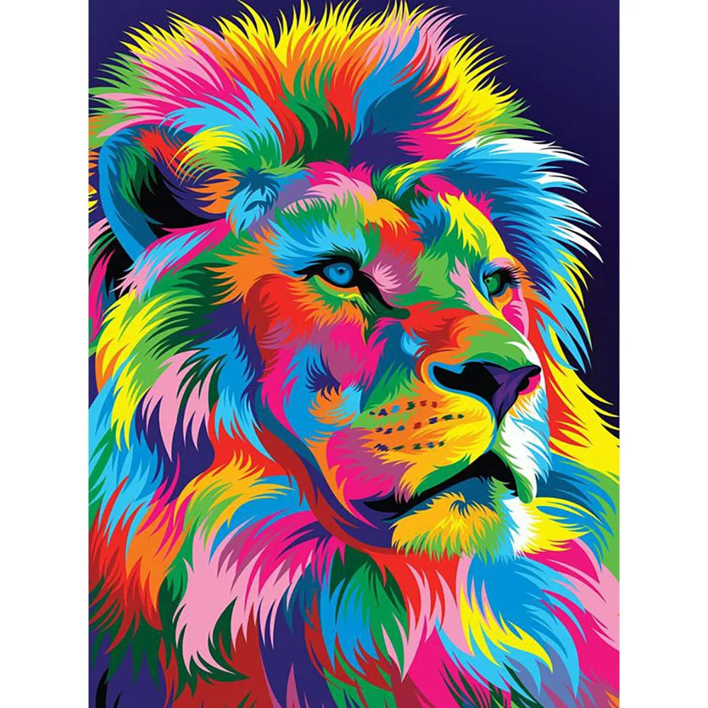 Набор для алмазной живописи PYABPD: яркий дизайн животных акриловый материал полная