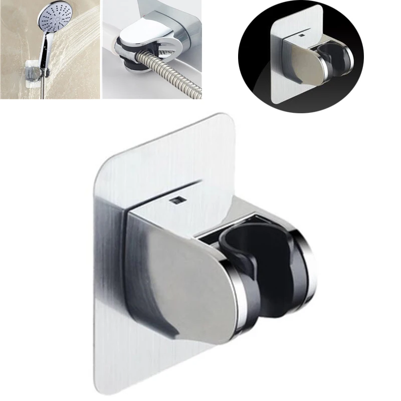 

Adjustable Self-adhesive Handheld Plactis Polished Showerhead Holder Wall Mounted Bathroom Shower Holder Bracket