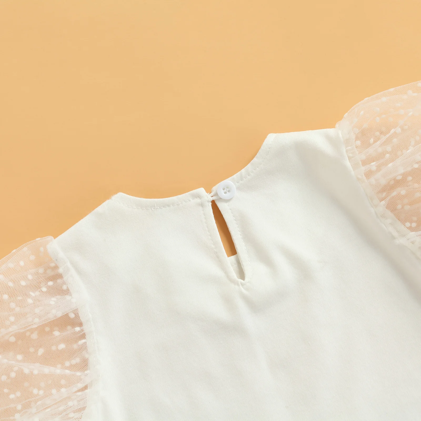 Летняя детская одежда для девочек Citgeett Сетчатая футболка с пышными короткими