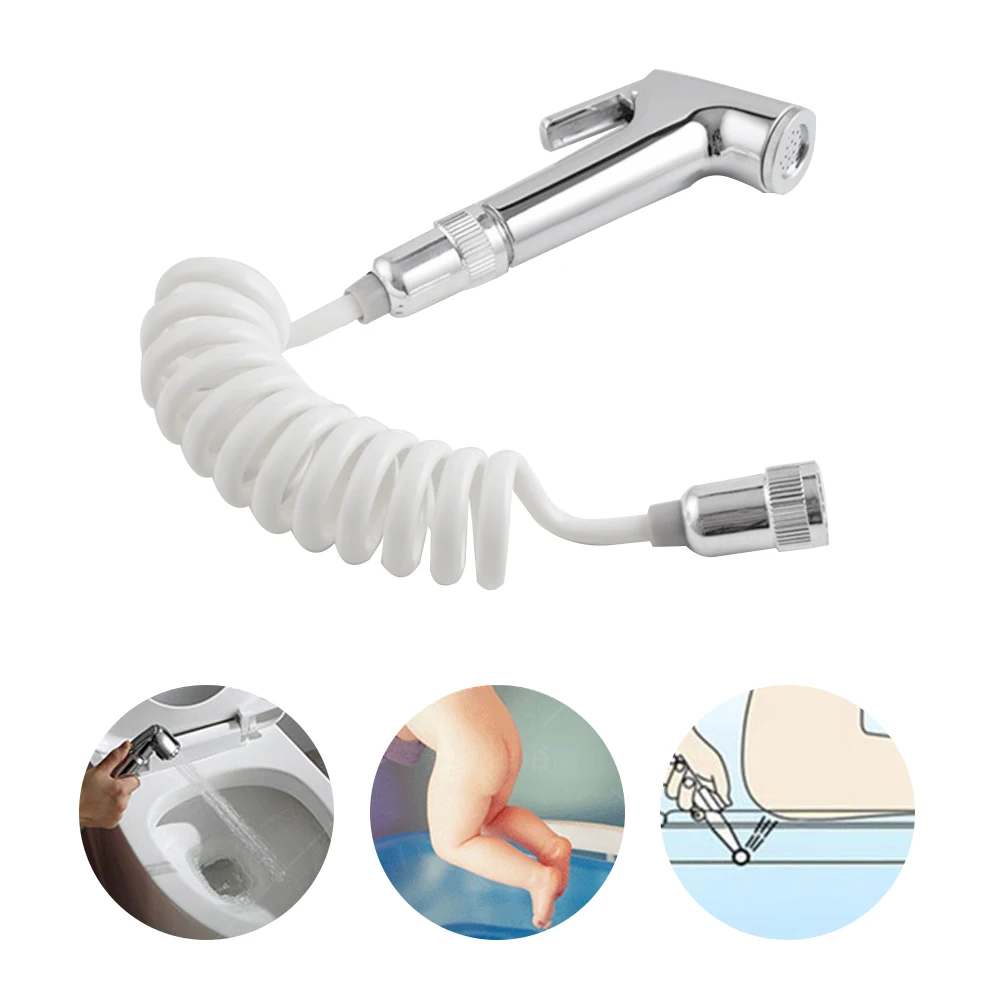 

Portable Handheld Bidet Toilet Sprayer with Telephone Shower Hose Shower Head Nozzle Spray Gun