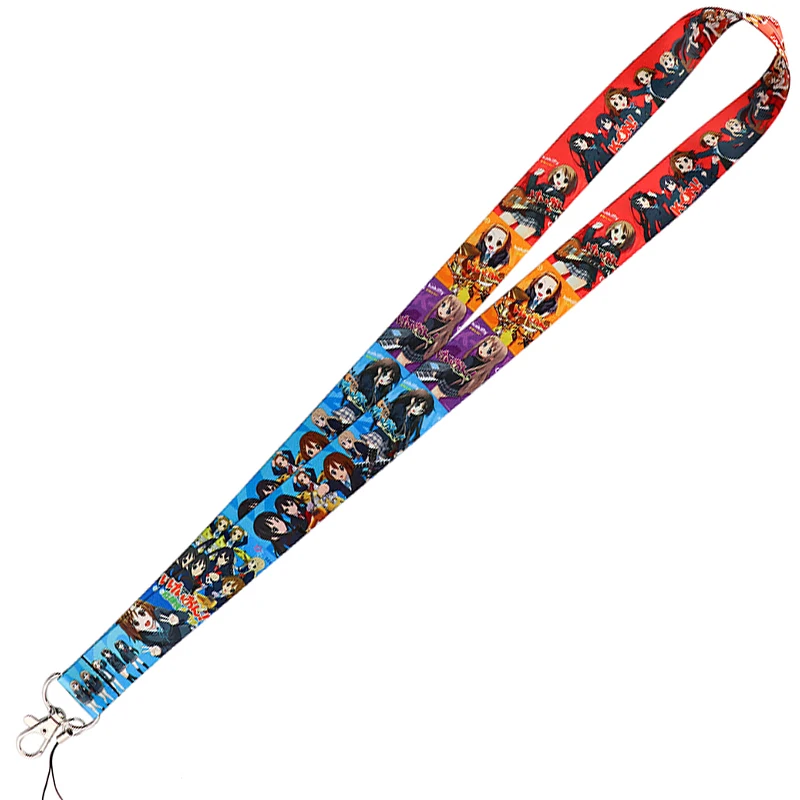 

C2281 Japanese Anime K-ON Girls Keychain Holder Lanyard Badge ID Card Holder Neck Strap Cell Phone Lanyard Office School