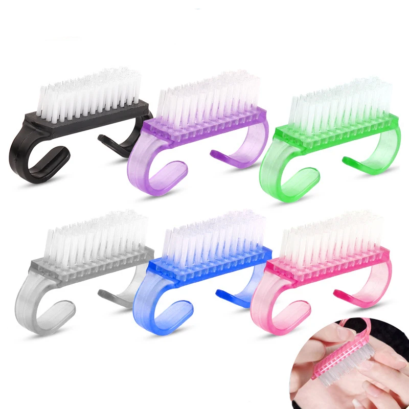 

Nail Cleaning Clean Brush File Manicure Pedicure Soft Remove Dust Small Angle Scrub Multi Color Dusting Pedicure Care Tool
