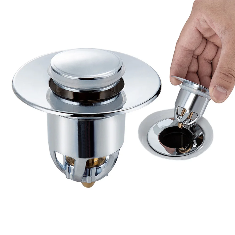 

Press Bounce Basin Pop-up Drain Filter Bathroom Shower Sink Filter Plug Hair Extension Bath Plug Kitchen Hardware Accessories