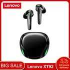 Оригинальные Игровые наушники Lenovo XT92, TWS, Bluetooth 5,1, беспроводные наушники с низкой задержкой, шумоподавляющие геймерские наушники с HD микрофоном
