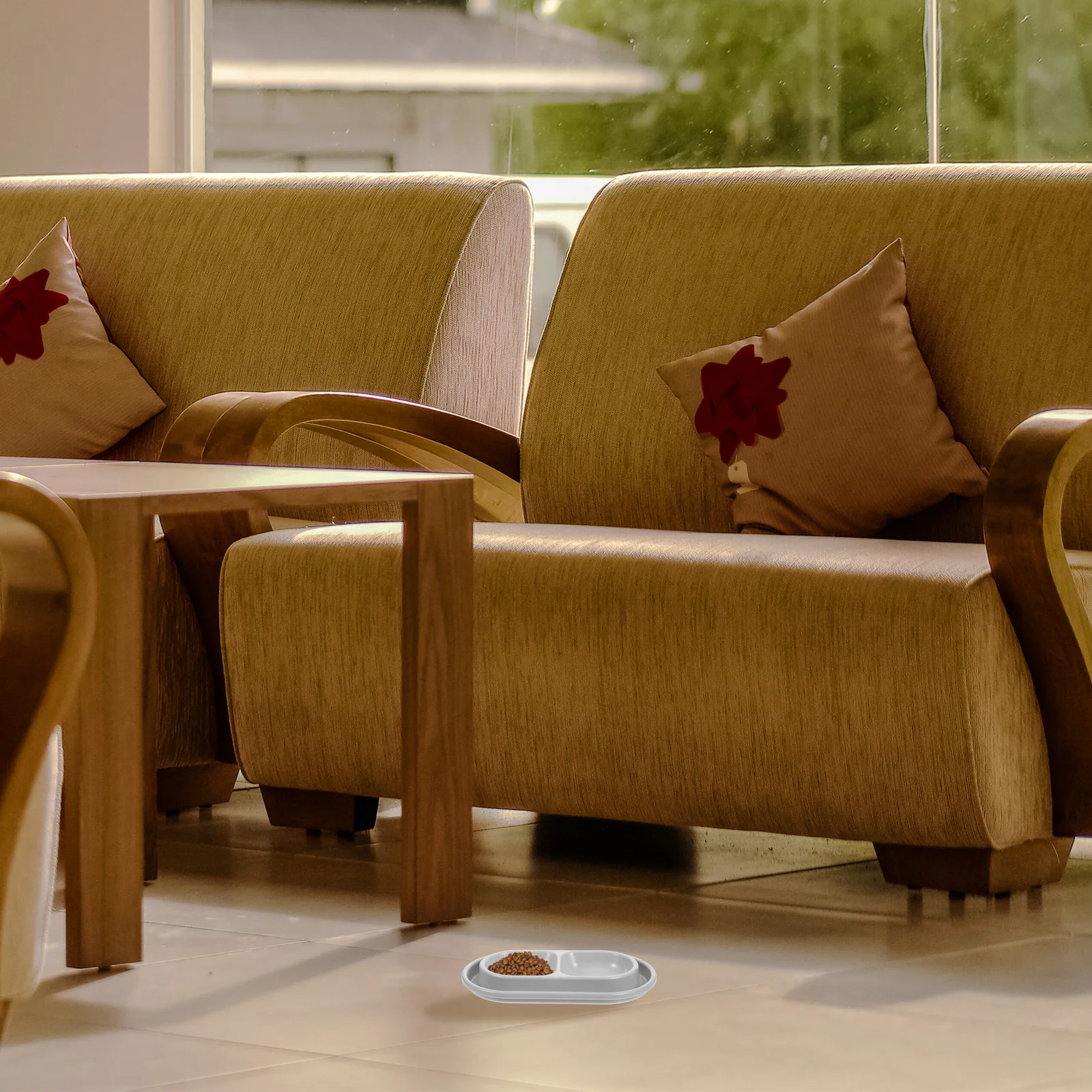 Миски для кошек с защитой от мусора домашних животных и блюда бродяга синие