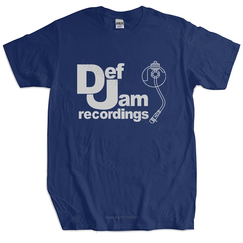 Футболка мужская хлопковая, крутая Повседневная рубашка с надписью DEF JAM с надписью pride, черный цвет, большие размеры, на лето