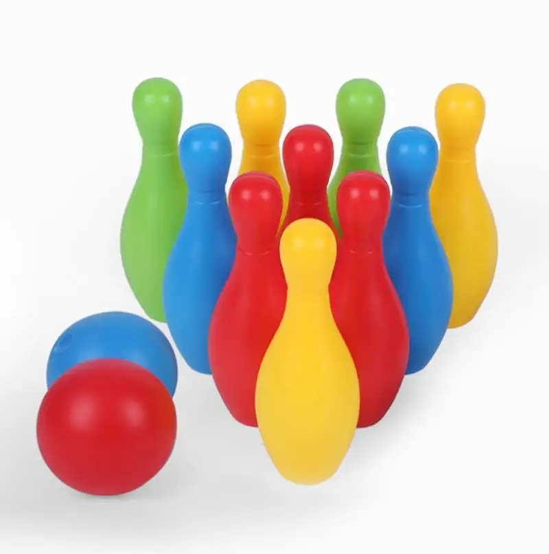 Plastic Bowling Toys Set Puzzle Children Color Bottle Kit Kids Gifts Garden Lawn Game Sport Accessories |
