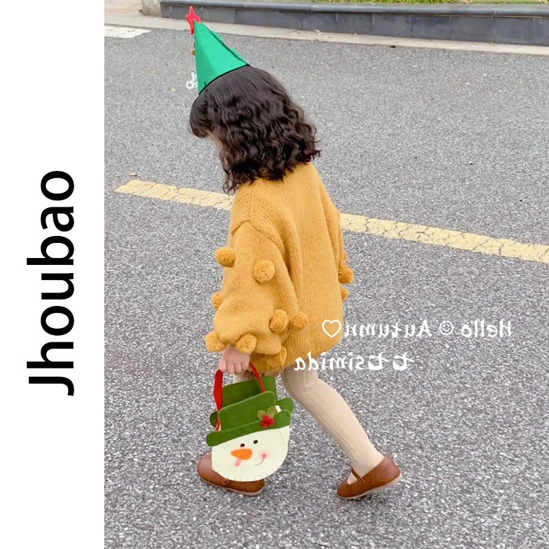 

Korean Style Autumn Winter New Girls Solid Long Sleeve Sweaters O-neck Coat Children Fashion Knitting Pullovers Girls Clothing