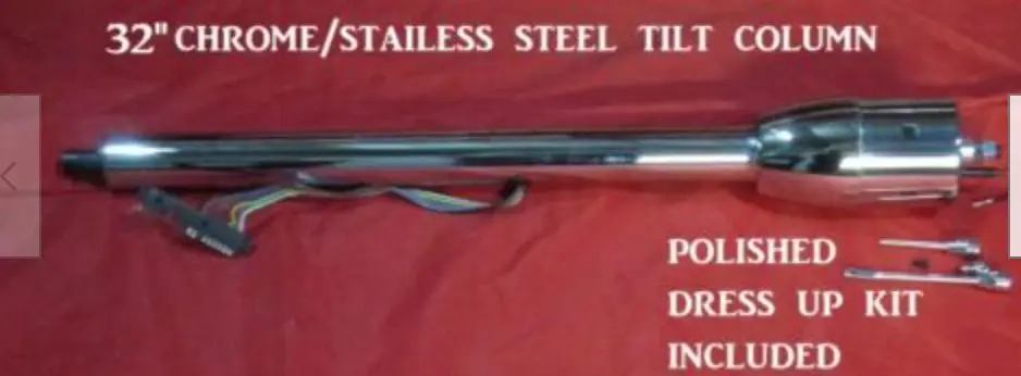 

AP03 32" Chrome Floor Shift Hot Rod Street Rod Tilt For Steering Column R91001C-32"