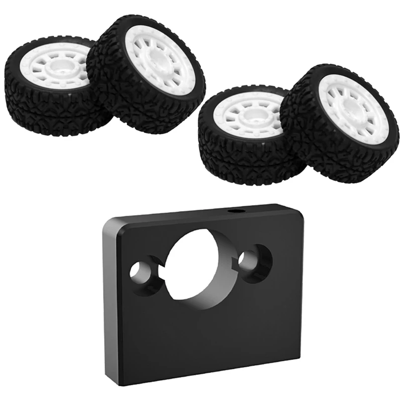 

4Pcs RC Car Wheel Tires Tyres With Motor Mount Holder Fixed Base