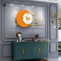 light luxury wall clock circular wall clock personalized european style home decor battery reloj de pared para salon decorativo