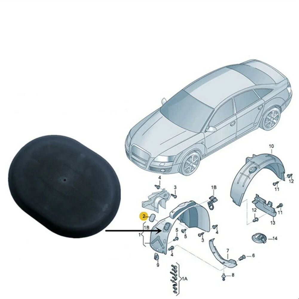 

Cap Fender Liner Plug Cover High Reliability 100% New 4F0 809 967 Black