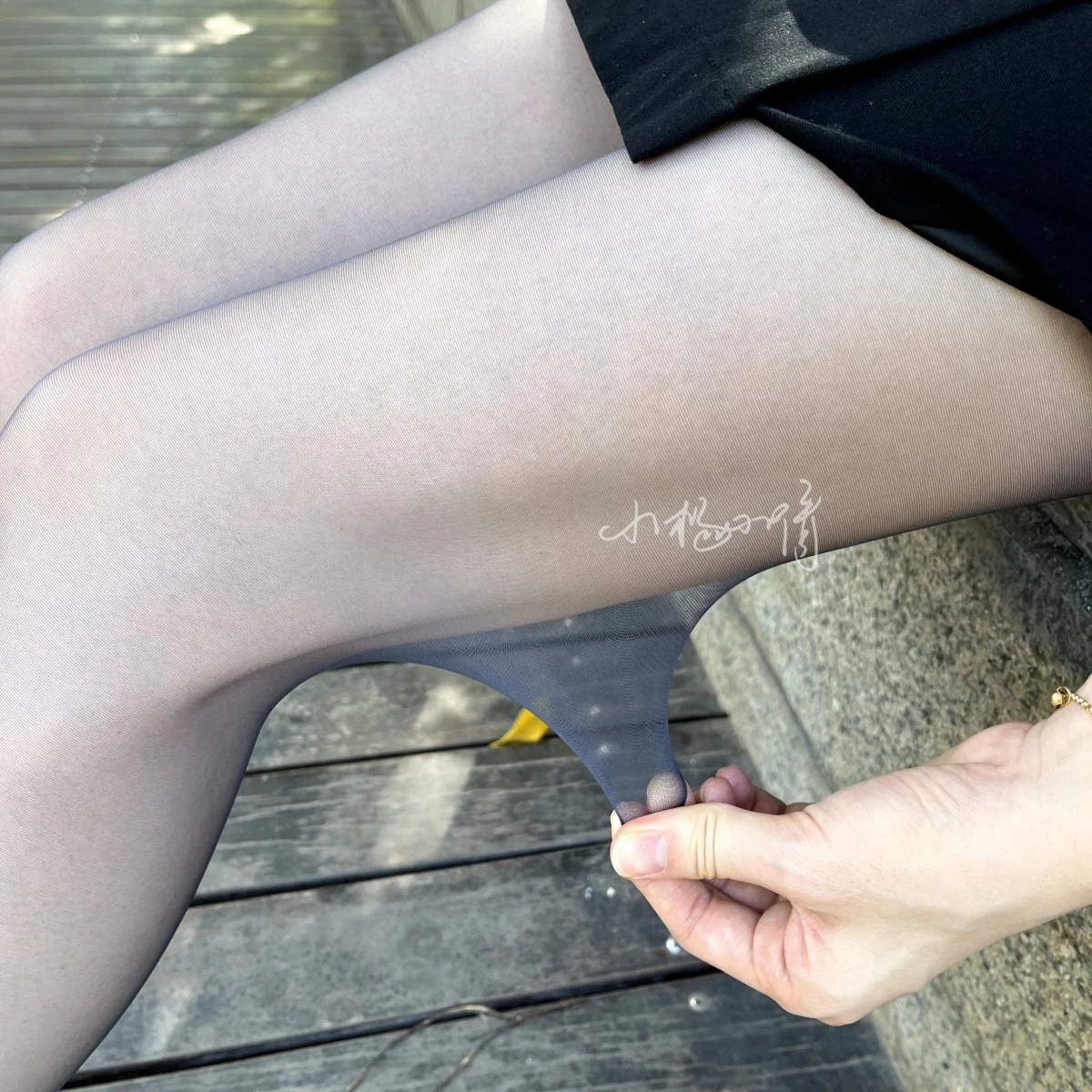 New upgraded toe transparent 5D ultra-thin silk stockings for women's thin invisible tights Retro Blue