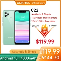 OUKITEL C22 Smartphone 4GB 128GB 4000mAh Quad Core 5 85 HD  Mobile Phone 13MP Triple Camera 2 5D 1 8Ghz Celular Cell Phone