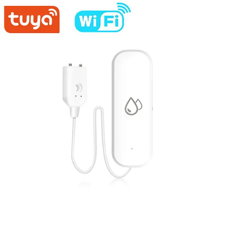 

1/8Pcs Tuya WiFi Smart Water Sensor APP Leakage Alarm Detector Smart Home Security Protection No Hub Required