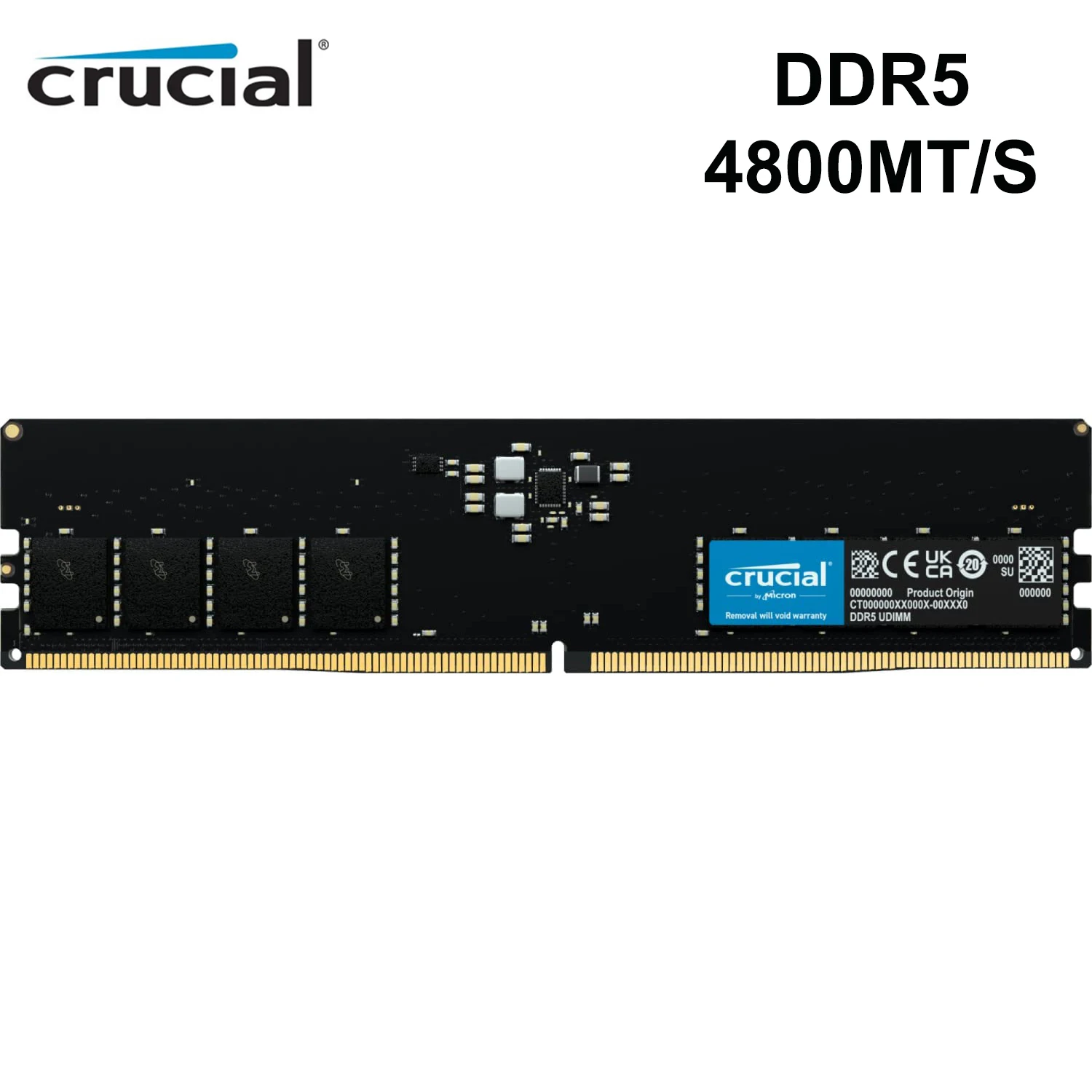 

Crucial RAM 16G 32GB DDR5 4800MHz PC Desktop Computer Memory Module CL40 UDIMM Original from Micron Chip PC5 38400