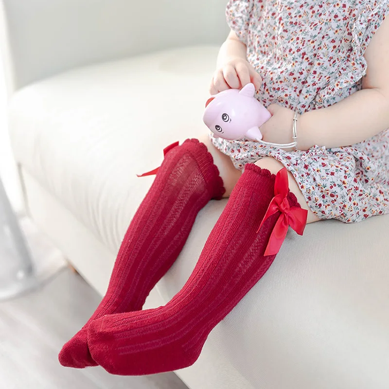 

Baby Girls Bows Tights Summer Thin Infant Girls Toddler Newborn Stocking Stuffers Lace Hosiery Kids Fishnet Autumn Pantyhose