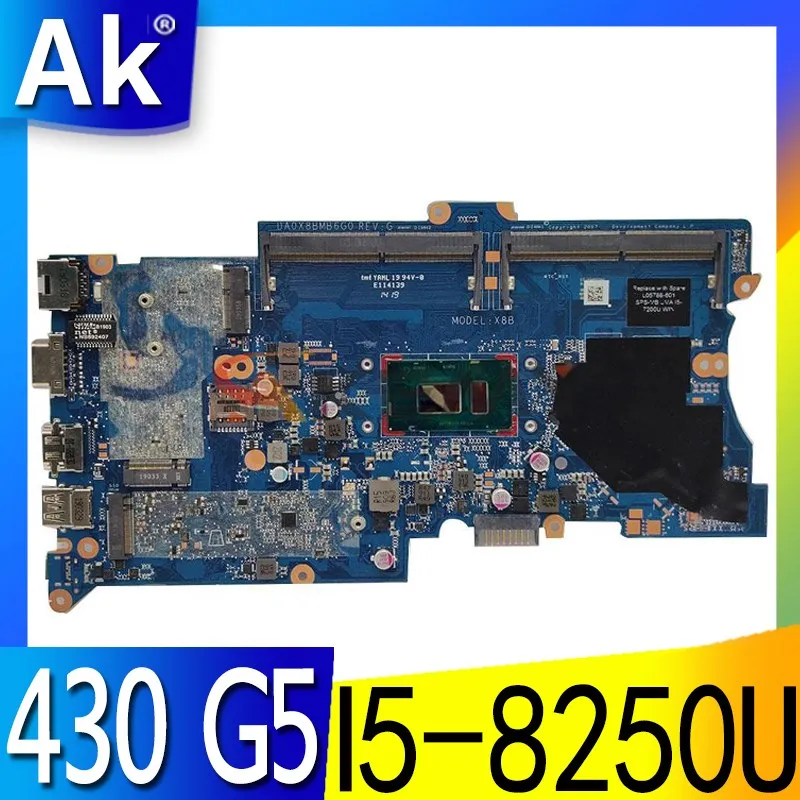 

Placa base para ordenador portátil HP ProBook 430 G5 Motherboard CPU I5-8250U DA0X8BMB6G0, REV:G