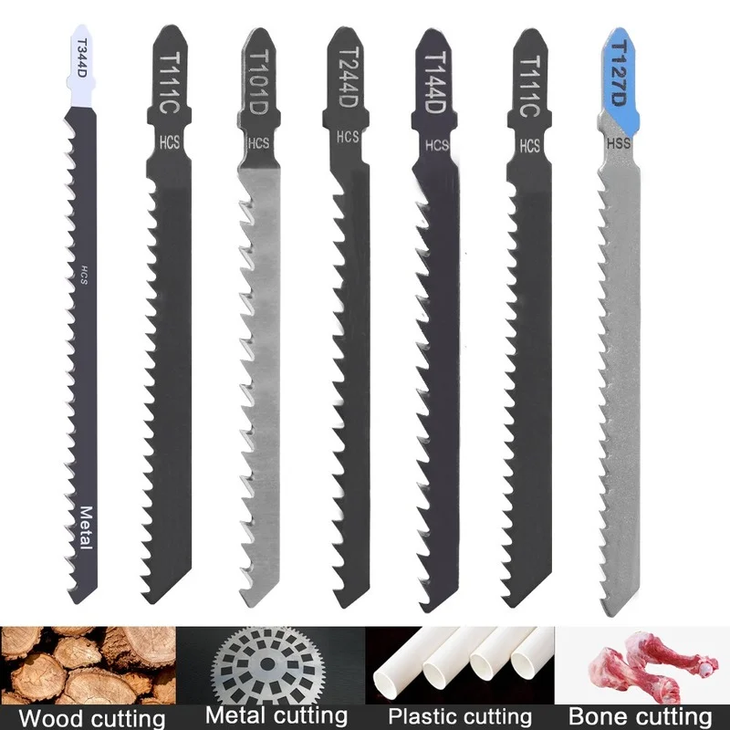 

5pcs extended woodworking curve saw blade coarse tooth fine tooth high speed steel stainless steel electric saw blade