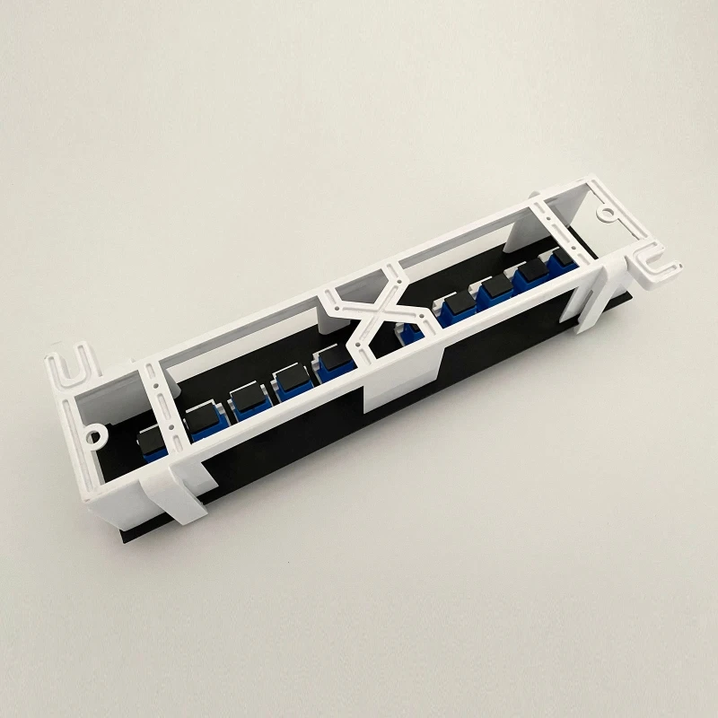 

10Port SC Optical Fiber Patch Panel RJ45 10G Ready Plastic Housing Color-Coded Labeling for T568A and T568B Wiring,Black