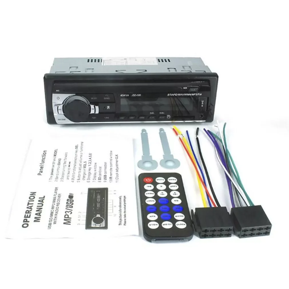 

Car Stereo Radio FM Aux Input Receiver USB JSD-520 12V In-dash 1 Din Car MP3 Multimedia Player