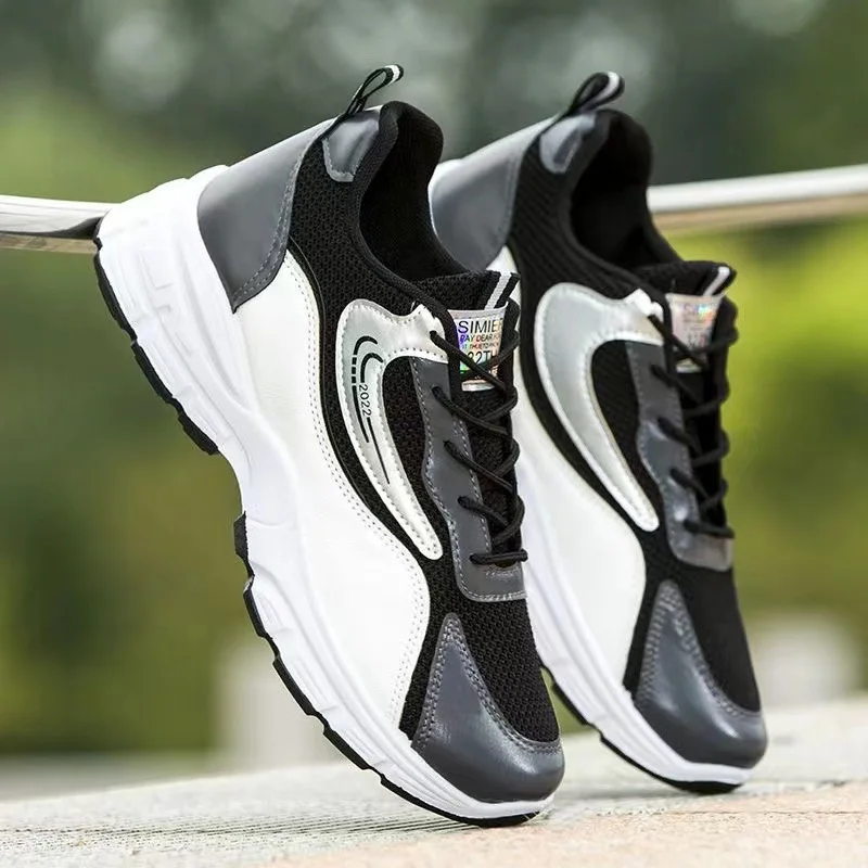 

Fashion Running Shoes Men Outdoor Quality Hiking Shoe Jogging Male Sneakers Lace-up Hard-wearing All-match Thick Bottom Footwear