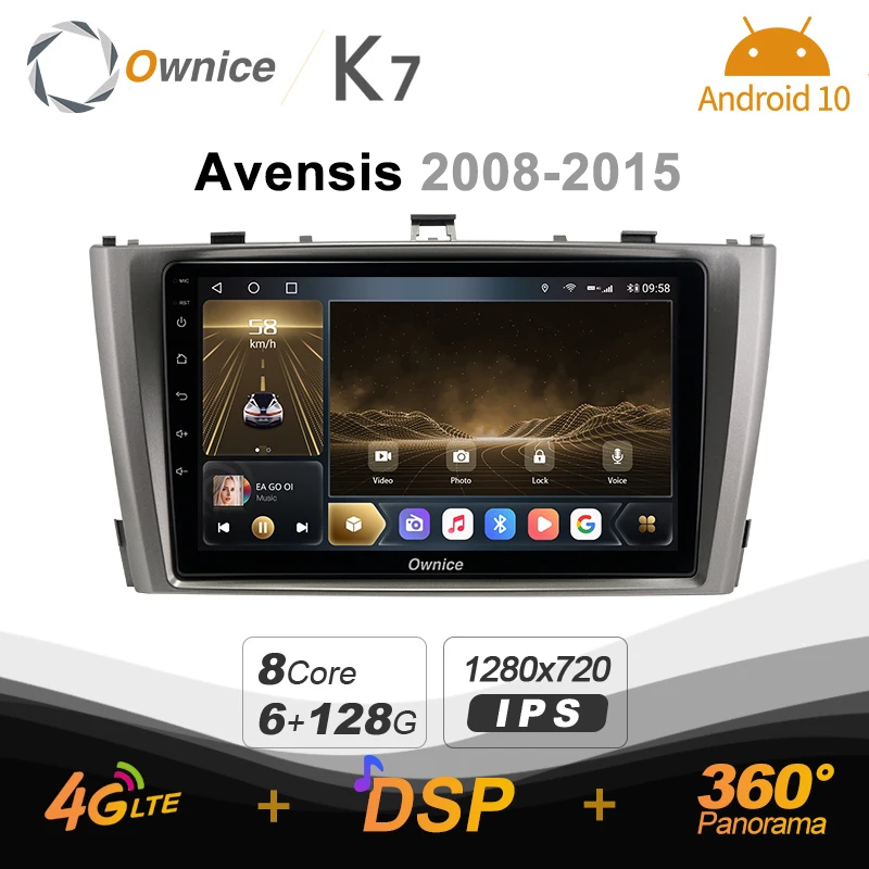 

Ownice K7 Android 10.0 Car Radio Stereo for Toyota Avensis 2008 - 2015 Support 4G LTE 360 2din Auto Audio System 6G+128G SPDIF