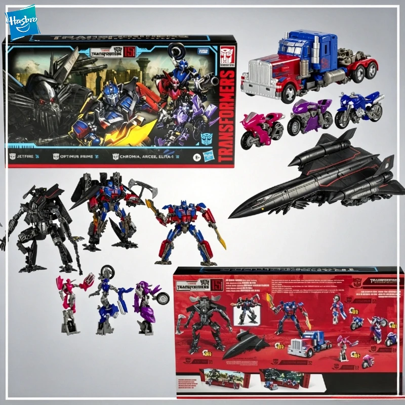Фото В НАЛИЧИИ: Игрушки-трансформеры Hasbro Studio Series, 15-я годовщина, Jetfire, Оптимус Прайм, Арси, набор из 5 фигурок, подарок №1