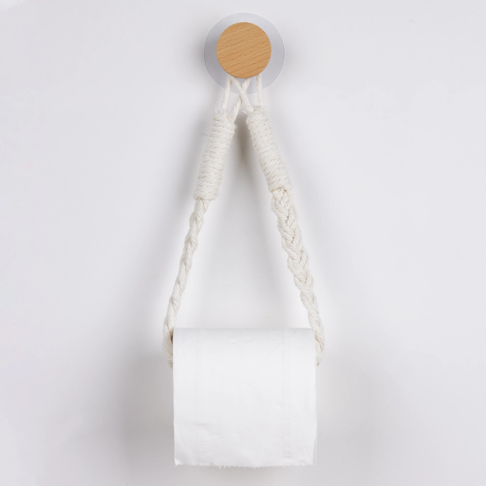 Держатель для бумажных полотенец без гвоздей плетеная веревка из конопляной