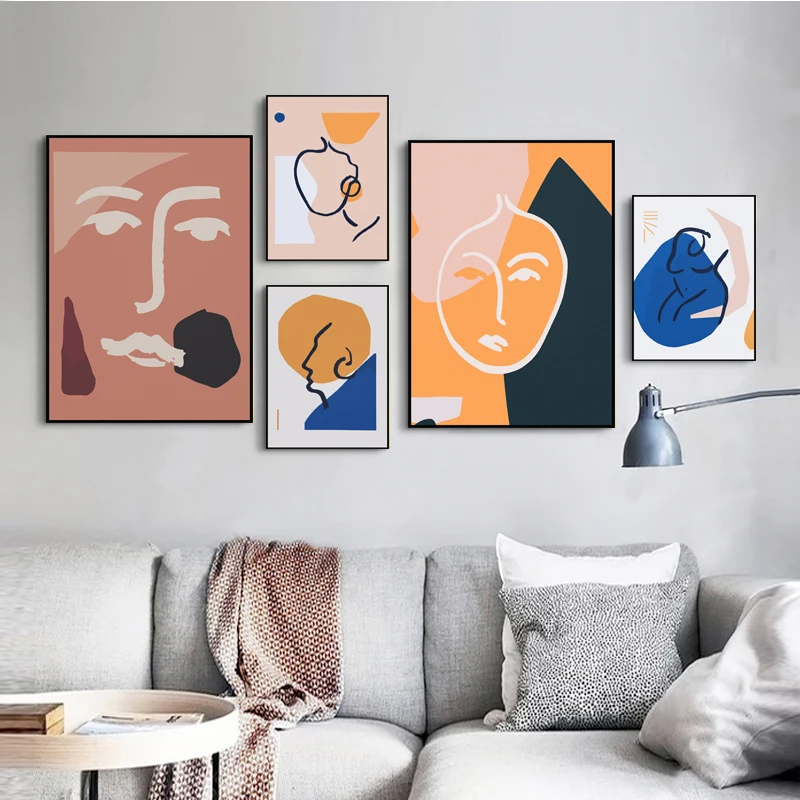 

Minimalist Nordic Style Posters Abstract Geometry Graphic Matisse Wall Art Canvas Paintings Cuadros Pictures for Home Decoration